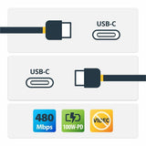 StarTech.com 0.5m USB C to USB C Cable w/ 5A PD - M/M - USB 2.0 - USB-IF Certified - USB Type C Cable - USB C Charging Cable - USB C PD Cable — USB2C5C50CM
