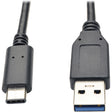 Eaton Tripp Lite Series USB-C to USB-A Cable (M/M), USB 3.2 Gen 1 (5 Gbps), Thunderbolt 3 Compatible, 3 ft. (0.91 m) — U428-003