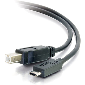 C2G 6ft USB 2.0 USB-C to USB-B Cable M/M - Black — 28859
