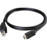 C2G 6ft USB 2.0 USB-C to USB-B Cable M/M - Black — 28859