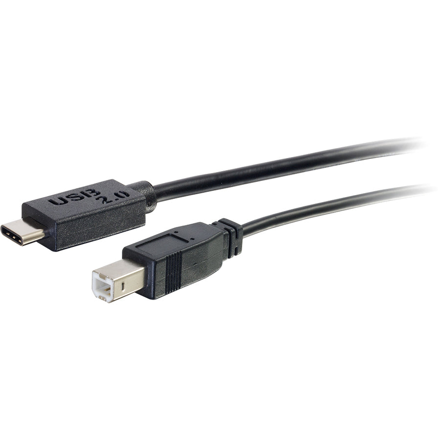 C2G 6ft USB 2.0 USB-C to USB-B Cable M/M - Black — 28859