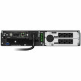 APC Smart-UPS On-Line, 2200VA, Rackmount 2U, 120V, 6x 5-20R+1x L5-20R NEMA outlets, Network Card, Extended runtime, W/ rail kit — SRT2200RMXLA-NC