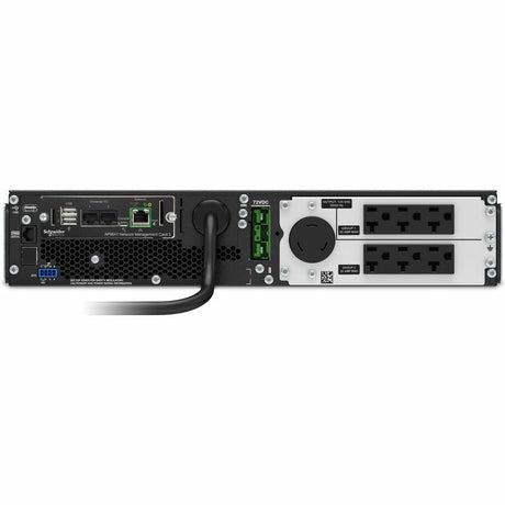 APC Smart-UPS On-Line, 2200VA, Rackmount 2U, 120V, 6x 5-20R+1x L5-20R NEMA outlets, Network Card, Extended runtime, W/ rail kit — SRT2200RMXLA-NC