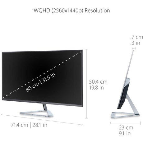 ViewSonic VX3276-2K-MHD 32 Inch Widescreen IPS 1440p Monitor with Ultra-Thin Bezels, HDMI DisplayPort and Mini DisplayPort — VX3276-2K-MHD
