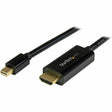 StarTech.com 6ft (2m) Mini DisplayPort to HDMI Cable, 4K 30Hz Video, Mini DP to HDMI Adapter/Converter Cable, mDP to HDMI Monitor/Display — MDP2HDMM2MB