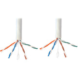 Eaton Tripp Lite Series Cat6 Gigabit Solid Core Plenum-Rated UTP CMP PVC Bulk Ethernet Cable, White, 1000 ft. (304.8 m), TAA — N224-01K-WH