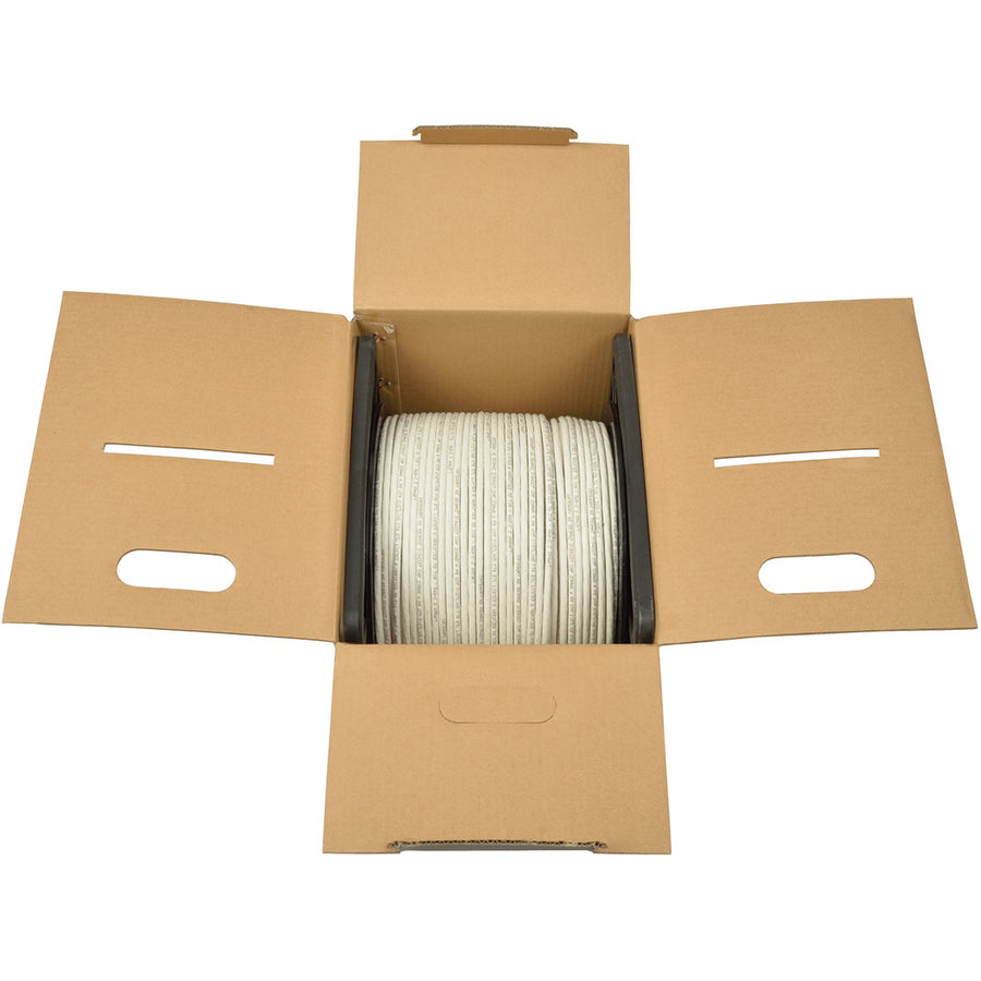 Eaton Tripp Lite Series Cat6 Gigabit Solid Core Plenum-Rated UTP CMP PVC Bulk Ethernet Cable, White, 1000 ft. (304.8 m), TAA — N224-01K-WH