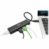 Eaton Tripp Lite Series 4-Port USB-C Hub, USB 3.x (5Gbps), 4x USB-A Ports, Black — U460-004-4AB
