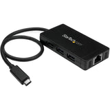 StarTech.com USB-C to Ethernet Adapter? Gigabit? 3 Port USB C to USB Hub and Power Adapter? Thunderbolt 3 Compatible — HB30C3A1GE