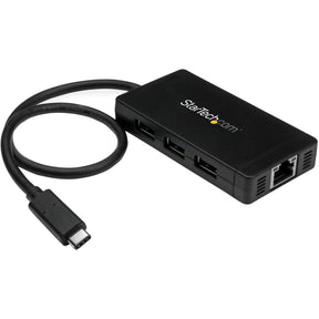 StarTech.com USB-C to Ethernet Adapter? Gigabit? 3 Port USB C to USB Hub and Power Adapter? Thunderbolt 3 Compatible — HB30C3A1GE