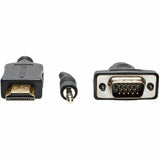 Eaton Tripp Lite Series HDMI to VGA + Audio Active Adapter Cable (HDMI to Low-Profile HD15 + 3.5 mm M/M), 3 ft. (0.9 m), TAA — P566-003-VGA-A