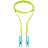 Eaton Tripp Lite Series 100G Duplex Multimode 50/125 OM5 Fiber Optic Cable, Lime Green, LC/LC, 1 m (3.3 ft.) — N820-01M-OM5