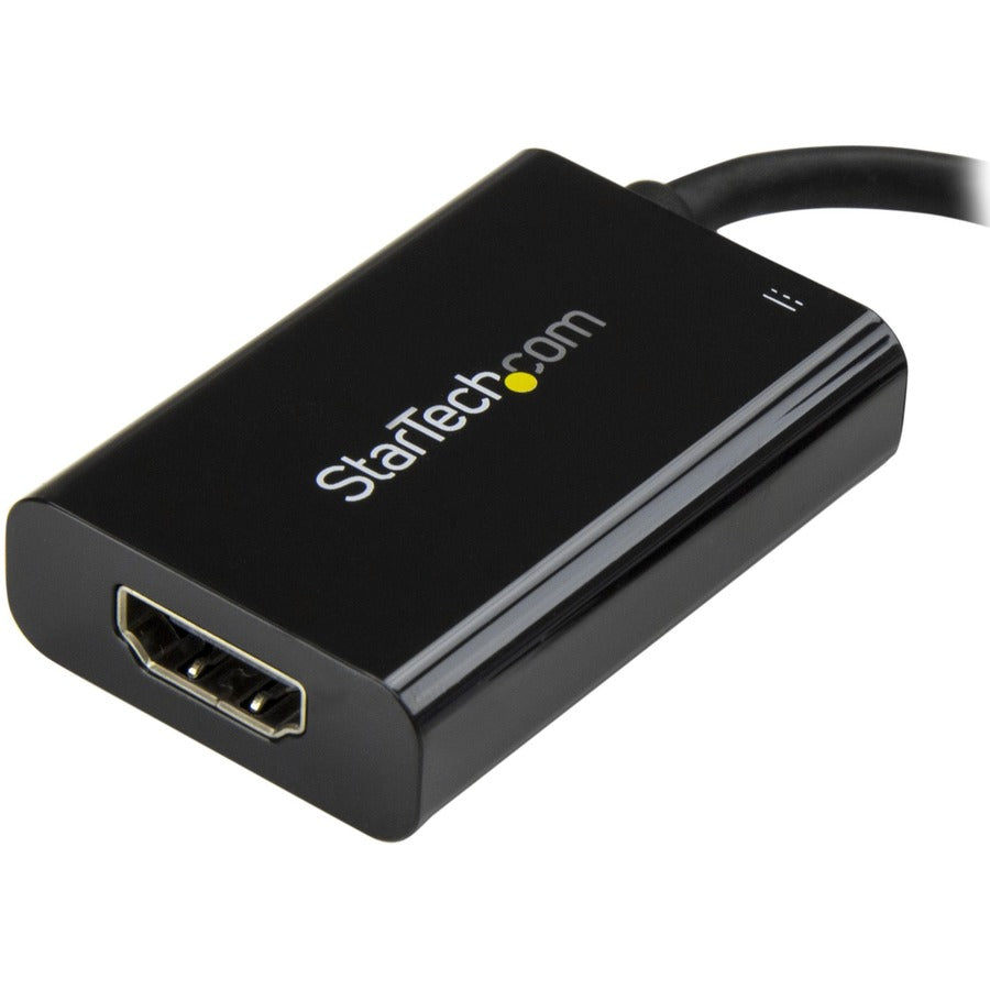 StarTech.com USB C to HDMI 2.0 Adapter 4K 60Hz with 60W Power Delivery Pass-Through Charging - USB Type-C to HDMI Video Converter - Black — CDP2HDUCP