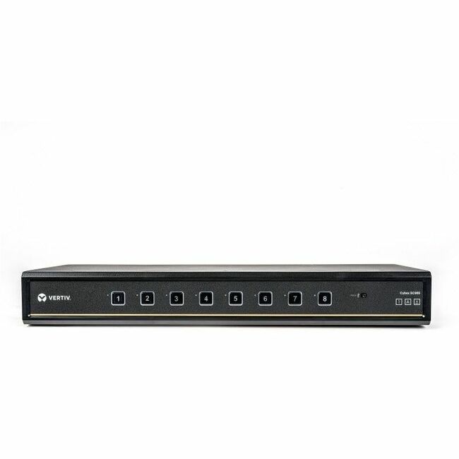 Vertiv Avocent Cybex SC900 Secure Desktop KVM Switch, Dual Head Monitor, 8 Port, Common Access Card, NIAP Version 4.0, TAA Compliant (SC985DPH-400) — SC985DPH-400