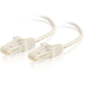 C2G 10ft Cat6 Snagless Unshielded (UTP) Slim Ethernet Cable - Cat6 Network Patch Cable - PoE - White — 01189