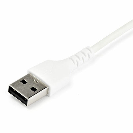 StarTech.com 1m USB A to USB C Charging Cable - Durable Fast Charge & Sync USB 2.0 to USB Type C Data Cord - Aramid Fiber M/M 3A White — RUSB2AC1MW