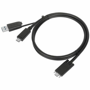 Targus 1M USB-C Male with Screw to USB-C Male Cable with USB-A Tether — ACC1133GLX