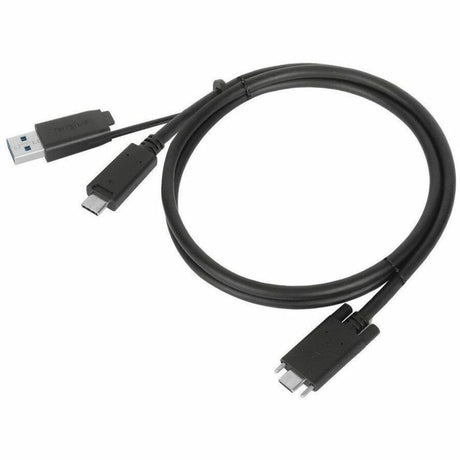 Targus 1M USB-C Male with Screw to USB-C Male Cable with USB-A Tether — ACC1133GLX