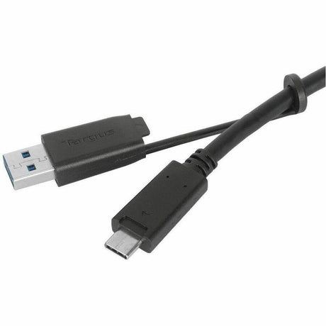 Targus 1M USB-C Male with Screw to USB-C Male Cable with USB-A Tether — ACC1133GLX