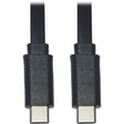 Eaton Tripp Lite Series USB-C Flat Cable (M/M), USB 2.0, Black, 6 ft. (1.83 m) — U040-006-C-FL