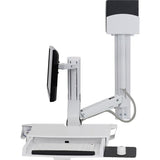 Ergotron StyleView Wall Mount for Keyboard, Monitor, Bar Code Scanner, Mouse, CPU, Wrist Rest, LCD Display - White — 45-594-216