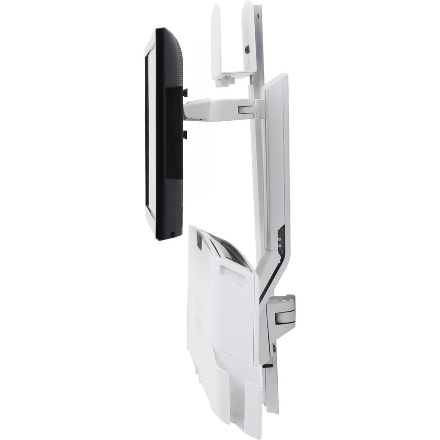 Ergotron StyleView Wall Mount for Keyboard, Monitor, Bar Code Scanner, Mouse, CPU, Wrist Rest, LCD Display - White — 45-594-216