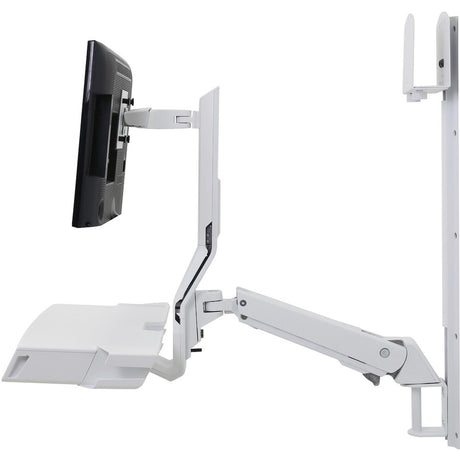 Ergotron StyleView Wall Mount for Keyboard, Monitor, Bar Code Scanner, Mouse, CPU, Wrist Rest, LCD Display - White — 45-594-216