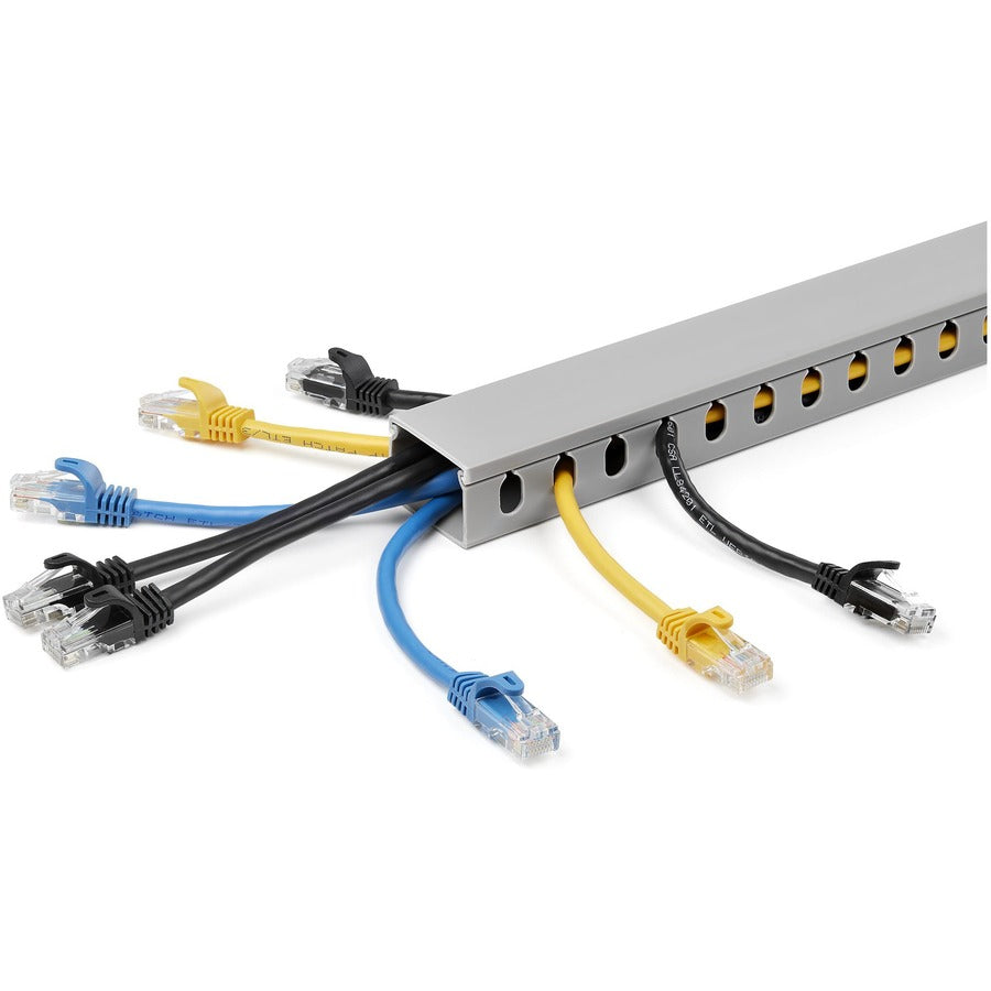 StarTech.com Cable Management Raceway with Cover 1-1/2"(38mm)W x 1"(25mm)H, 6.5ft(2m) length, 3/8"(8mm) Slots, Wall Wire Duct, UL Listed — CBMWD3825
