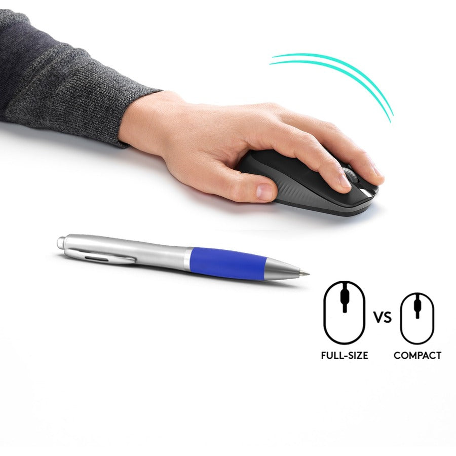 Logitech Wireless Mouse M190 - Full Size Ambidextrous Curve Design, 18-Month Battery with Power Saving Mode, Precise Cursor Control & Scrolling, Wide Scroll Wheel, Thumb Grips (Charcoal) — 910-005901
