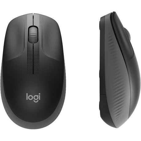 Logitech Wireless Mouse M190 - Full Size Ambidextrous Curve Design, 18-Month Battery with Power Saving Mode, Precise Cursor Control & Scrolling, Wide Scroll Wheel, Thumb Grips (Charcoal) — 910-005901