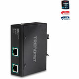 TRENDnet Industrial Gigabit PoE+ Extender, TI-E100, Single Port PoE, Power Over Ethernet, Supports PoE (15.4W) and PoE+ (30W), Extends 100m, Cascade 2 Units for Distance Up to 300m (984 ft.), IP30 — TI-E100
