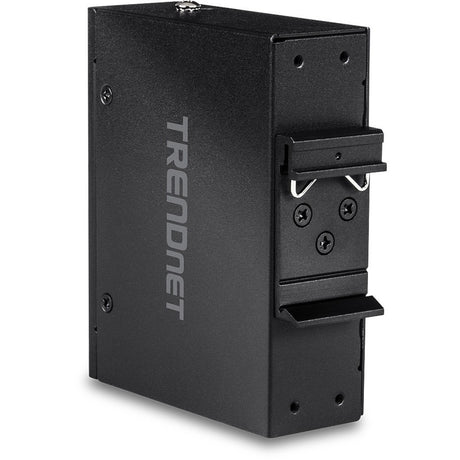 TRENDnet Industrial Gigabit PoE+ Extender, TI-E100, Single Port PoE, Power Over Ethernet, Supports PoE (15.4W) and PoE+ (30W), Extends 100m, Cascade 2 Units for Distance Up to 300m (984 ft.), IP30 — TI-E100
