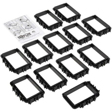 Eaton Tripp Lite Series Cable Management D-Rings for Rack Enclosures - Button Mount, Large, 3 x 4 in., 12 Pack — SRCABLERINGLG