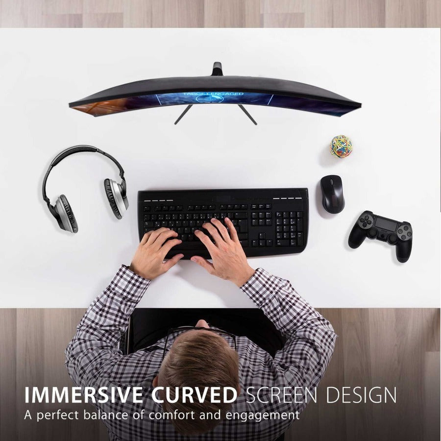 ViewSonic VX2718-PC-MHD 27 Inch Curved 1080p 1ms 180Hz Gaming Monitor with FreeSync Premium, Eye Care, HDMI and Display Port — VX2718-PC-MHD