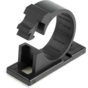 StarTech.com 100 Self Adhesive Cable Management Clips - Ethernet/Network Cable/Office Desk Cord Organizer - Sticky Wire Holder/Clamp Black — CBMCC3