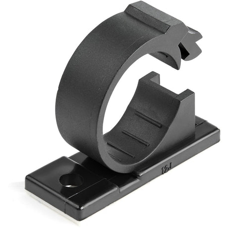 StarTech.com 100 Self Adhesive Cable Management Clips - Ethernet/Network Cable/Office Desk Cord Organizer - Sticky Wire Holder/Clamp Black — CBMCC3