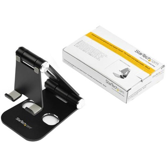 StarTech.com Phone and Tablet Stand - Foldable Universal Mobile Device Holder - Smartphones/Tablets - Adjustable Cell Phone Stand for Desk — USPTLSTNDB