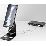 StarTech.com Phone and Tablet Stand - Foldable Universal Mobile Device Holder - Smartphones/Tablets - Adjustable Cell Phone Stand for Desk — USPTLSTNDB