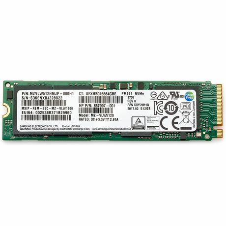 HP 512 GB Solid State Drive - Internal - PCI Express NVMe — 406L8AA