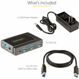 StarTech.com 7-Port USB Hub, USB 3.0 5Gbps, USB-A to 7x USB-A, Self Powered USB-A Expansion Hub w/ 35W Power Supply — 5G7AS-USB-A-HUB