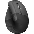 Logitech Lift Vertical Ergonomic Mouse, Wireless, Bluetooth or Logi Bolt USB receiver, Quiet clicks, 4 buttons, Graphite — 910-006466