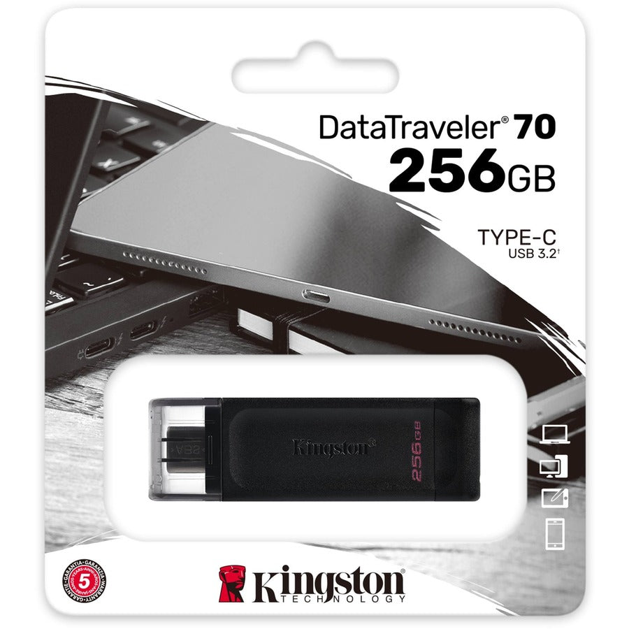 Kingston DataTraveler 70 256GB USB 3.2 (Gen 1) Type C Flash Drive — DT70/256GB
