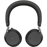 Jabra Evolve2 75 Wireless On-ear Stereo Headset - USB-A - For MS Teams - Black - Binaural - Ear-cup - 3000 cm - Bluetooth - 20 Hz to 20 kHz - MEMS Technology Microphone - Noise Cancelling — 27599-999-999