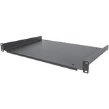StarTech.com 1U Server Rack Cabinet Shelf - Fixed 12" Deep Cantilever Rackmount Tray for 19" Data/AV/Network Enclosure w/cage nuts, screws — SHELF-1U-12-FIXED-S