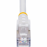 StarTech.com 3ft White CAT8 Ethernet Cable, Snagless RJ45, 25G/40G 2000MHz, 100W PoE, S/FTP, 26AWG Pure Bare Copper, LSZH Network Patch Cord — NLWH-3F-CAT8-PATCH