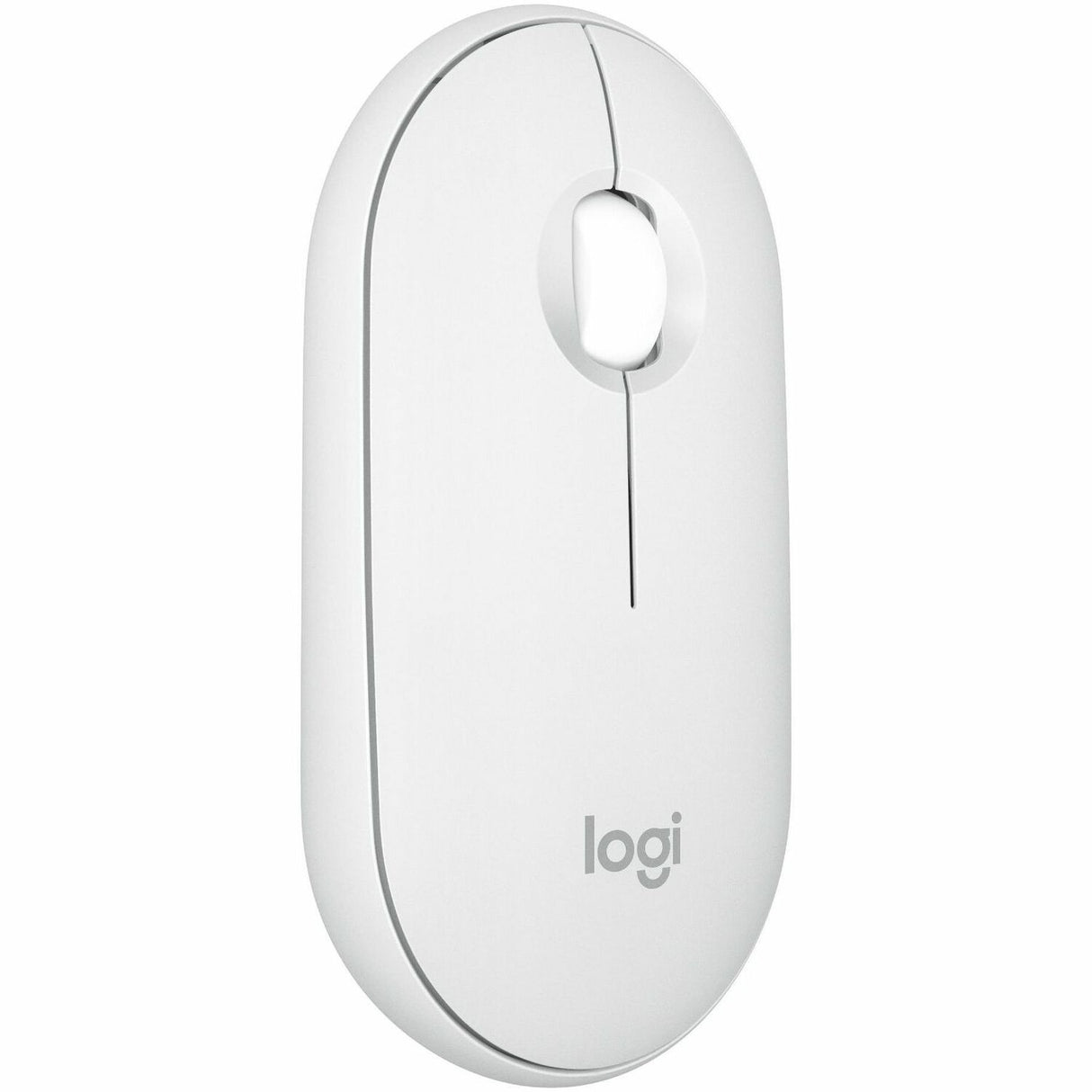 Logitech Pebble Mouse 2 M350s Slim Bluetooth Wireless Mouse, Portable, Customizable Button, Quiet Clicks, Tonal White — 910-007022