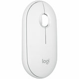 Logitech Pebble Mouse 2 M350s Slim Bluetooth Wireless Mouse, Portable, Customizable Button, Quiet Clicks, Tonal White — 910-007022