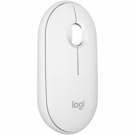 Logitech Pebble Mouse 2 M350s Slim Bluetooth Wireless Mouse, Portable, Customizable Button, Quiet Clicks, Tonal White — 910-007022