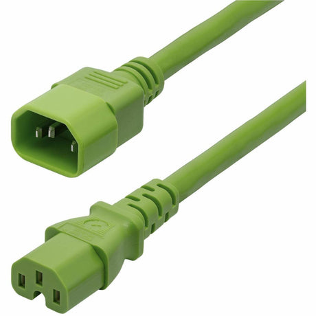 StarTech.com 6ft (1.8m) Heavy Duty PDU Power Cord, IEC 60320 C14 to C15, 15A 250V, 14AWG, Green Power Cable, UL Listed — 8915-4606-POWER-CORD