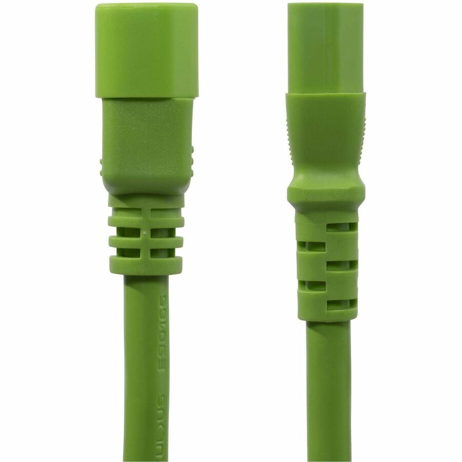 StarTech.com 6ft (1.8m) Heavy Duty PDU Power Cord, IEC 60320 C14 to C15, 15A 250V, 14AWG, Green Power Cable, UL Listed — 8915-4606-POWER-CORD